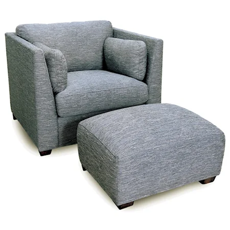 Contemporary Chair and Ottoman Set